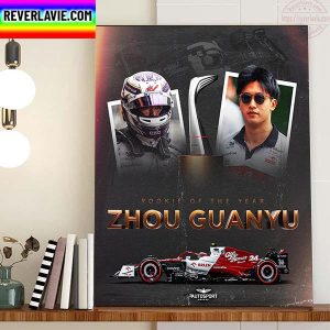 Zhou Guanyu 2022 Rookie Of The Year Is Alfa Romeo Orlen F1 Driver Home Decor Poster Canvas