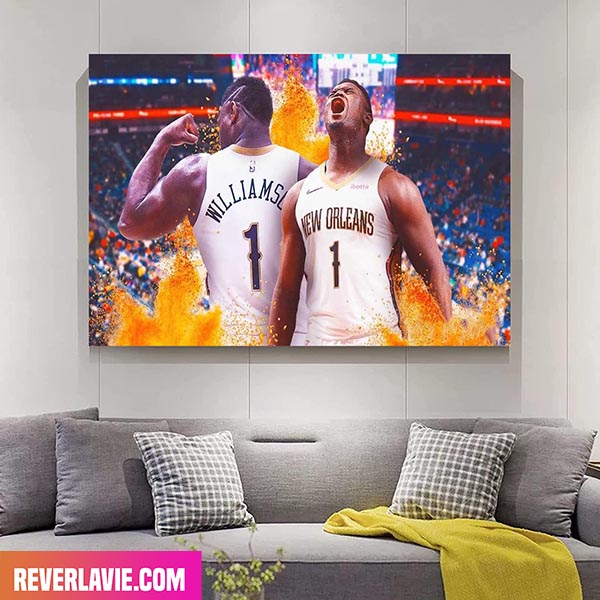 Zion Williamson New Orleans Pelicans Against The Spurs Tonight Poster Zion Williamson New Orleans Pelicans Against The Spurs Tonight Poster