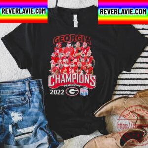 2022 Georgia Bulldogs Champions Peach Bowl Football Unisex T-Shirt