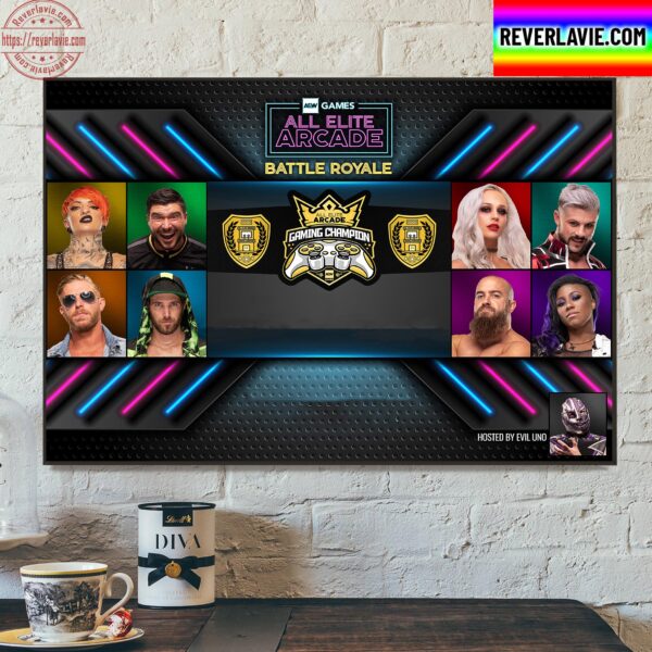 All Elite Arcade Battle Royale Gaming Champion Home Decor Poster Canvas