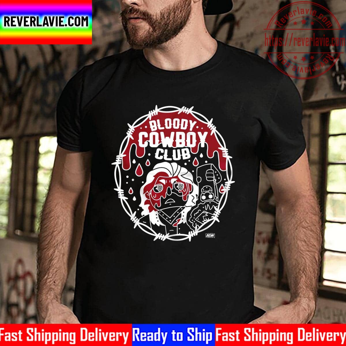 All Elite Wrestling Hangman Adam Page Bloody Cowboy Club Unisex T-Shirt All Elite Wrestling Hangman Adam Page Bloody Cowboy Club Unisex T-Shirt