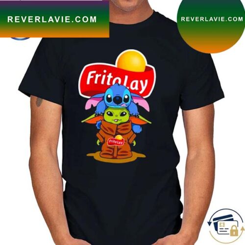 Baby Stitch And Baby Yoda Papa Fritolay Logo 2023 TShirt REVER LAVIE