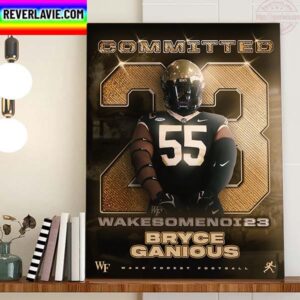Bryce Ganious Committed Wake Forest Demon Deacons Football Home Decor Poster Canvas