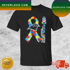 Carolina Panthers Crucial Catch Intercept Autism T-shirt