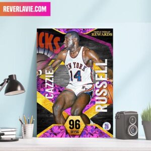 Cazzie Russell New York Knicks Triple Threat Rewards Card Canvas-Poster