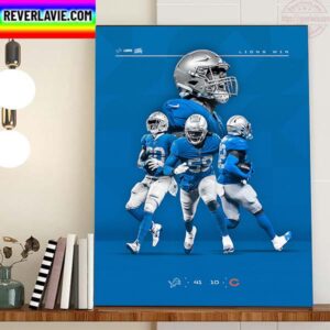 Chicago Bears Vs Detroit Lions NFL Game Summary Lions Win Home Decor Poster Canvas