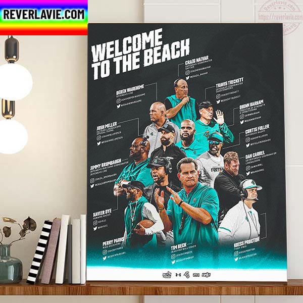 Coastal Football Welcome To The Beach Home Decor Poster Canvas Coastal Football Welcome To The Beach Home Decor Poster Canvas