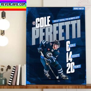 Cole Perfetti 2020 10th Overall Pick Winnipeg Jets NHL Home Decor Poster Canvas