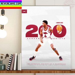 Davonte Davis 200 Career Assists As A Arkansas Razorback Home Decor Poster Canvas