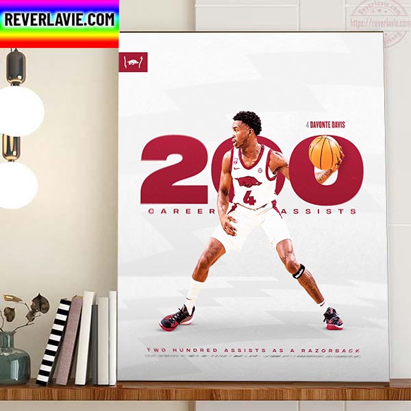 Davonte Davis 200 Career Assists As A Arkansas Razorback Home Decor Poster Canvas Davonte Davis 200 Career Assists As A Arkansas Razorback Home Decor Poster Canvas