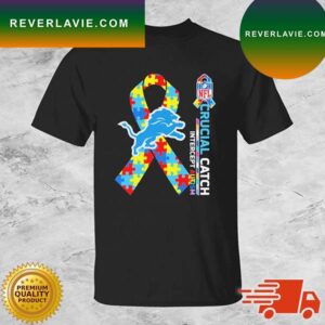 Detroit Lions Crucial Catch Intercept Autism T-shirt