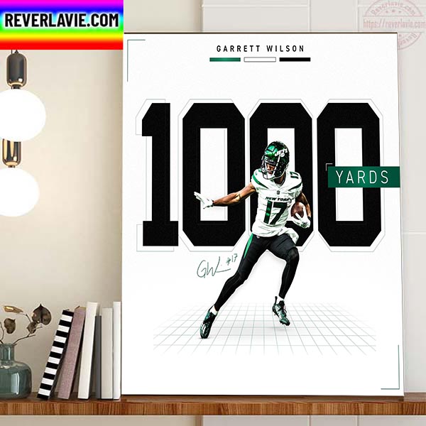 Garrett Wilson 1000 Yards Season With New York Jets NFL Home Decor Poster Canvas Garrett Wilson 1000 Yards Season With New York Jets NFL Home Decor Poster Canvas