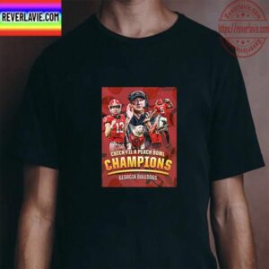 Georgia Bulldogs Football Are 2022 Chick-Fil-A Peach Bowl Champions Unisex T-Shirt