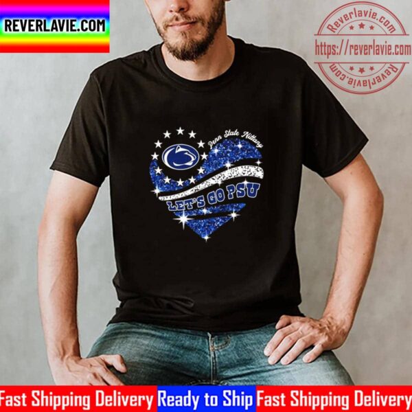 Heart Diamond Penn State Nittany Lions Lets Go PSU Unisex T-Shirt