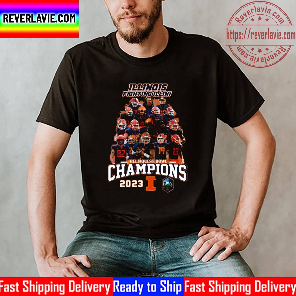Illinois Fighting Illini Reliaquest Bowl Champions 2023 Unisex T-Shirt Illinois Fighting Illini Reliaquest Bowl Champions 2023 Unisex T-Shirt