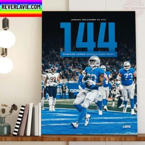 Jamaal Williams 144 Rushing Yards Single-Game Best Home Decor Poster Canvas