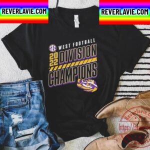 LSU Tigers 2022 SEC West Division Football Champions Slanted Knockout Unisex T-Shirt