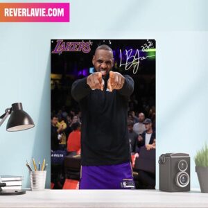 LeBron James – Los Angeles Lakers Victory Vibes With His Signature Home Decorations Canvas-Poster
