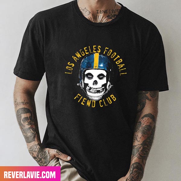 Los Angeles Chargers Football Fiend Club Chargers Style T-Shirt Los Angeles Chargers Football Fiend Club Chargers Style T-Shirt