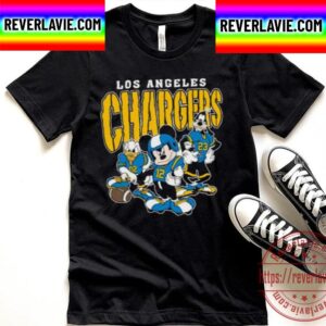 Mickey Donald Duck And Goofy Football Team Los Angeles Chargers Unisex T-Shirt