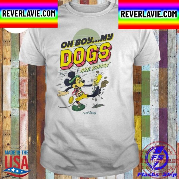 Mickey Mouse Oh Boy My Dogs Are Barking Unisex T-Shirt