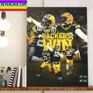 Minnesota Vikings Vs Green Bay Packers NFL Game Summary Packers Win Home Decor Poster Canvas
