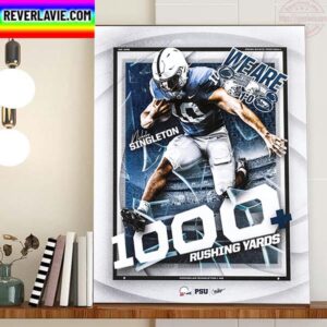 Nicholas Singleton 1000+ Rushing Yards With Penn State Football In Rose Bowl Game Home Decor Poster Canvas