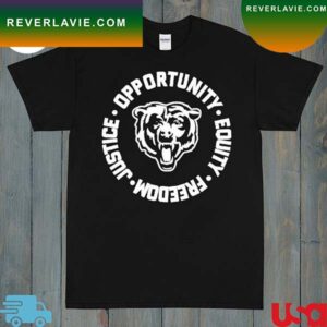 Opportunity Equity Freedom Justice Chicago Football T-Shirt