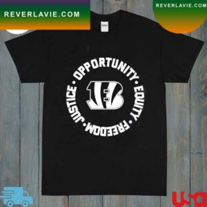 Opportunity Equity Freedom Justice Cincinnati Football T-Shirt