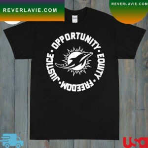 Opportunity Equity Freedom Justice Miami Football T-Shirt