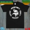 Opportunity Equity Freedom Justice Miami Football T-Shirt