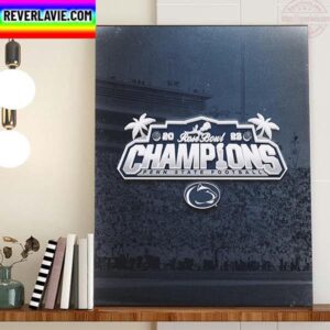 Penn State Footbal 2023 Rose Bowl Champions Home Decor Poster Canvas