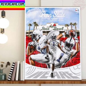 Penn State Football Vs Utah Utes Football In Rose Bowl Game Home Decor Poster Canvas