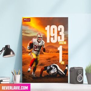 San Francisco 49ers 9-1 Points 1K Rushing Yards 10 Plus Touchdowns Home Decor Canvas-Poster