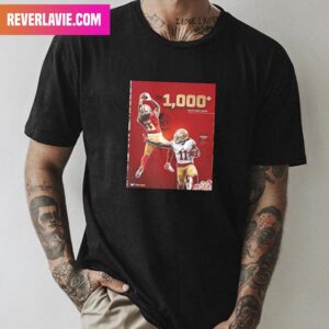 San Francisco 49ers NFL Team Congratulations 1K Receiving Yards Premium T-Shirt