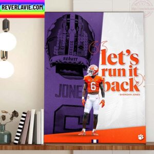 Sheridan Jones Lets Run It Back With Clemson Tigers Football Home Decor Poster Canvas
