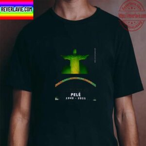 The Christ The Redeemer Statue Is Lit With The Colors Of The Brazilian Flag In Tribute To Pele Unisex T-Shirt