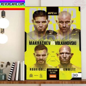 UFC 284 Official Poster Home Decor Poster Canvas