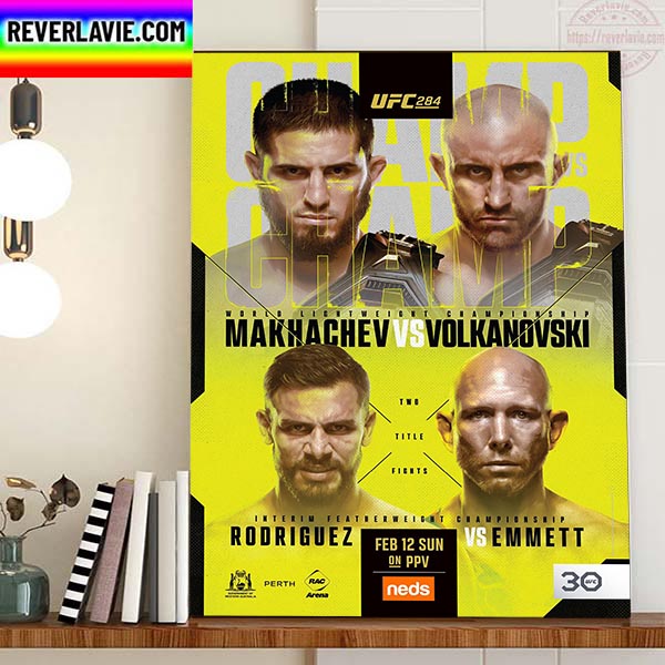 UFC 284 Official Poster Home Decor Poster Canvas UFC 284 Official Poster Home Decor Poster Canvas