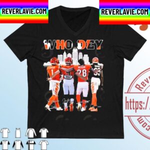 Who Dey Cincinnati Bengals Skyline Signatures Unisex T-Shirt