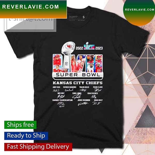2022 2023 Super Bowl LVII Kansas City Chiefs signatures T-shirt 2022 2023 Super Bowl LVII Kansas City Chiefs signatures T-shirt