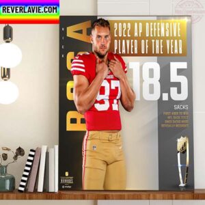 2022 AP Defensive Player Of The Year Is Nick Bosa Home Decor Poster Canvas