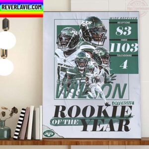 2022 AP NFL Offensive Rookie Of The Year Is Garrett Wilson Home Decor Poster Canvas