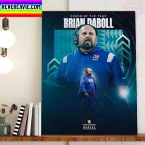 2022 NFL Coach Of The Year Is Brian Daboll New York Giants Home Decor Poster Canvas
