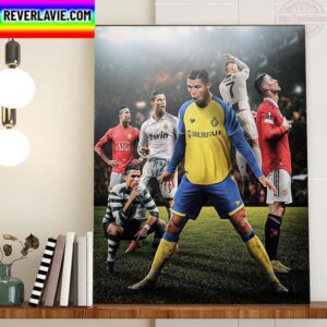 500th League Goal In Career For Cristiano Ronaldo Home Decor Poster Canvas
