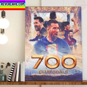 700 Career Club Goals For Lionel Messi Home Decor Poster Canvas