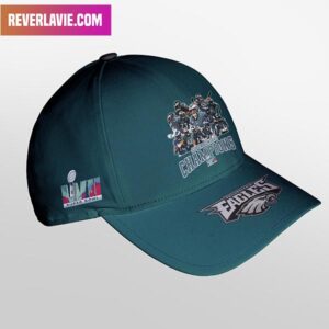 All Members Team Philadelphia Eagles Champions Of Super Bowl LVII 2023 Signature Green Hat