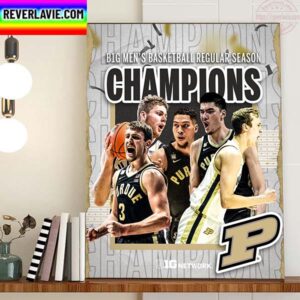 Big Ten Mens Basketball Regular Season Champions Are Purdue Basketball Home Decor Poster Canvas