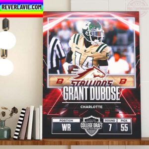 Birmingham Stallions In The 2023 USFL College Draft Select Grant DuBose Home Decor Poster Canvas
