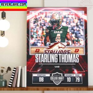 Birmingham Stallions In The 2023 USFL College Draft Select Starling Thomas Home Decor Poster Canvas